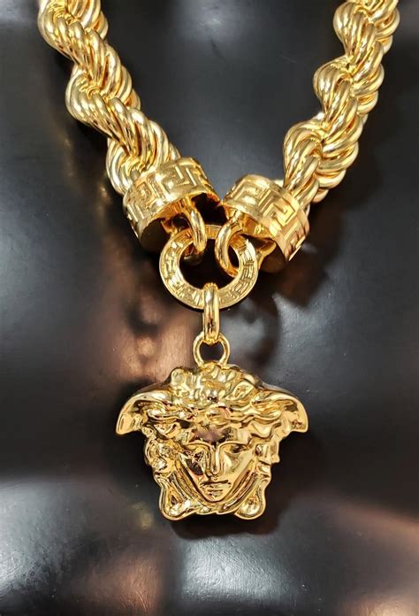 versace gold plated chain